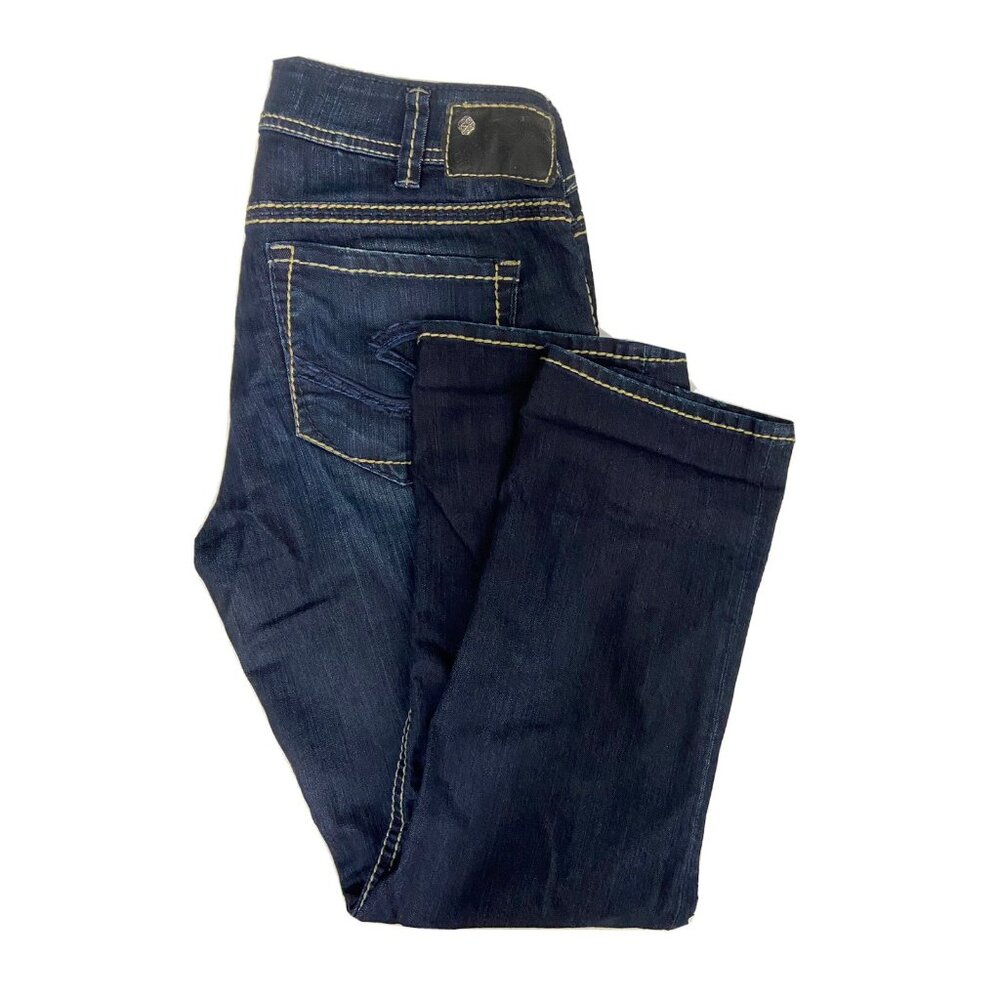 Silver Jeans Womens Size 30 Suki Capri Blue Denim Dark Wash